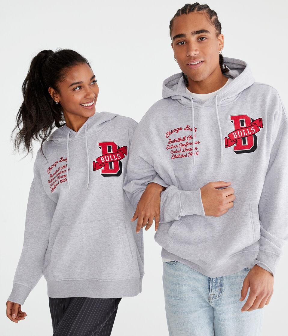 Aéropostale Chicago Bulls Pullover Hoodie Light Heather Grey