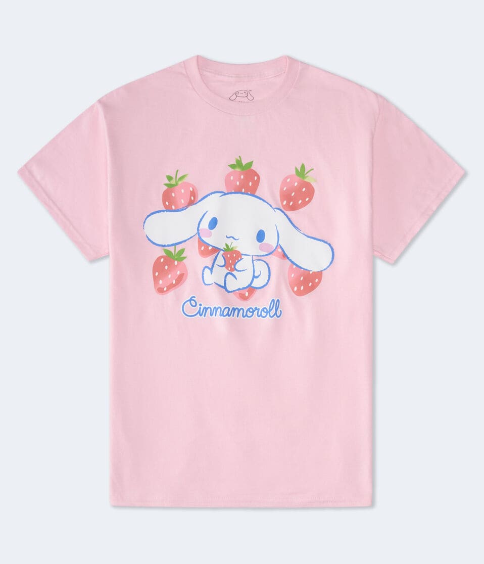 aéropostale Cinnamoroll Strawberries Oversized Graphic Tee pink