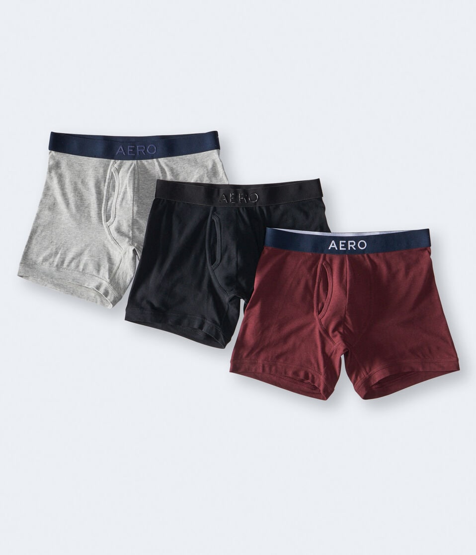 aéropostale Classic 4.5" Knit Boxer Brief 3-Pack multi