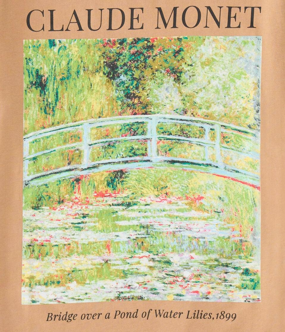 Aéropostale Claude Monet Water Lilies Oversized Graphic Tee Natural
