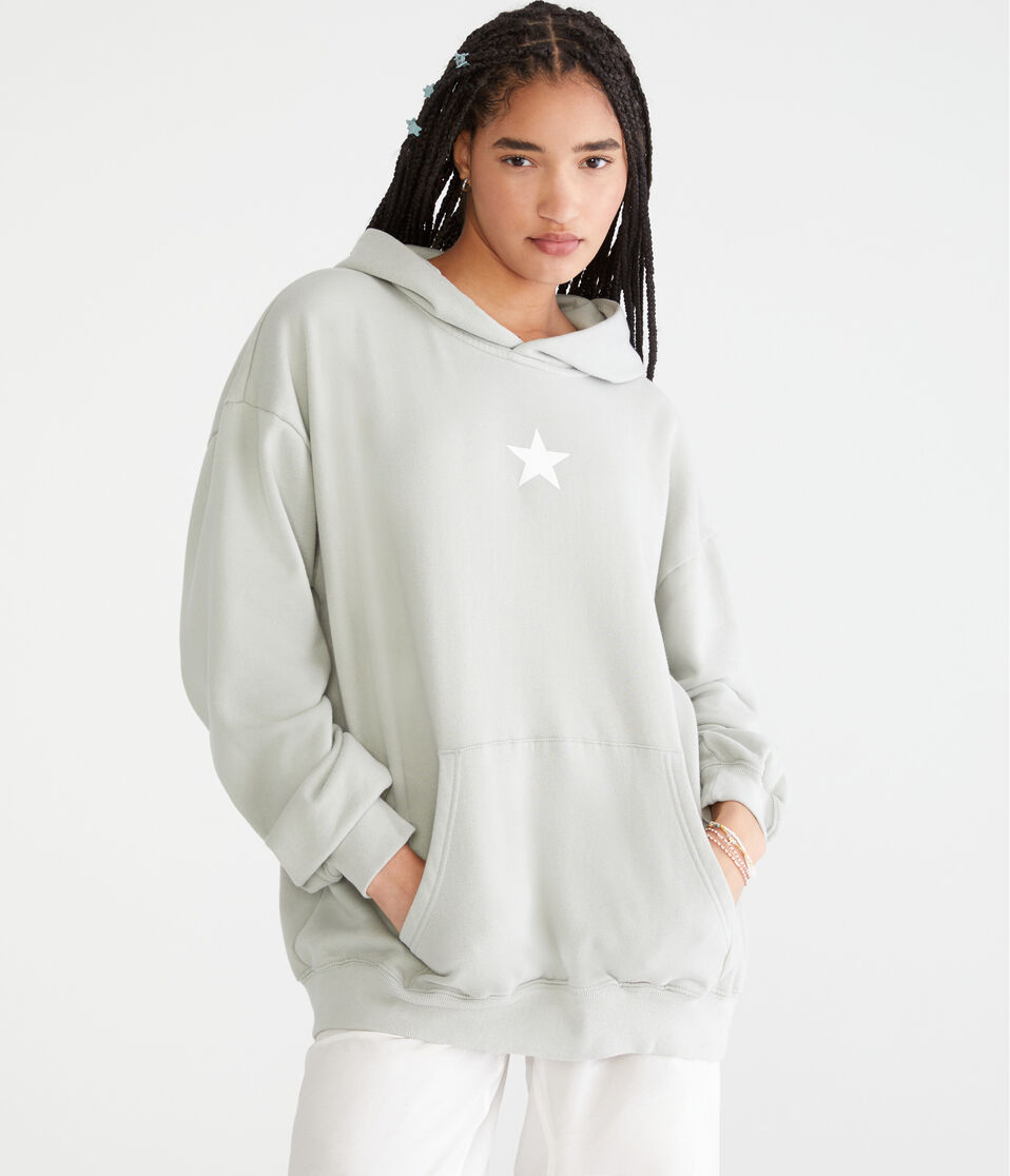 Aéropostale Cloud Soft Dream Reality Pullover Hoodie Morning Grey