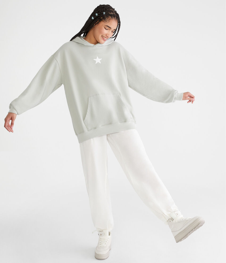 Aéropostale Cloud Soft Dream Reality Pullover Hoodie Morning Grey