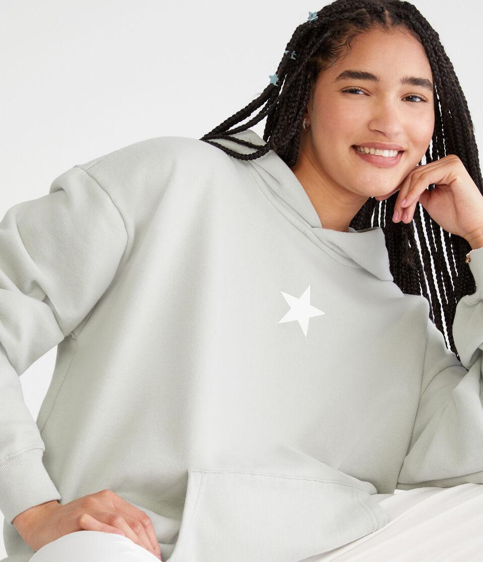 Aéropostale Cloud Soft Dream Reality Pullover Hoodie Morning Grey