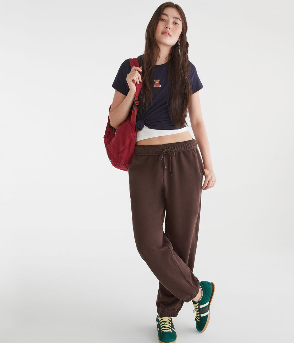 Aéropostale Cloud Soft Jogger Sweatpants Jaspe Muted Ebony