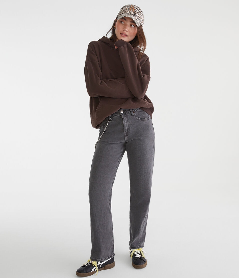 Aéropostale Cloud Soft Pullover Hoodie Jaspe Muted Ebony