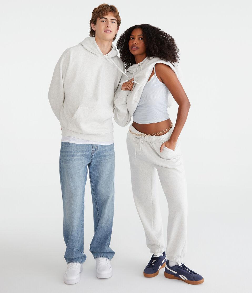 Aéropostale Cloud Soft Pullover Hoodie Lightest Heather Grey