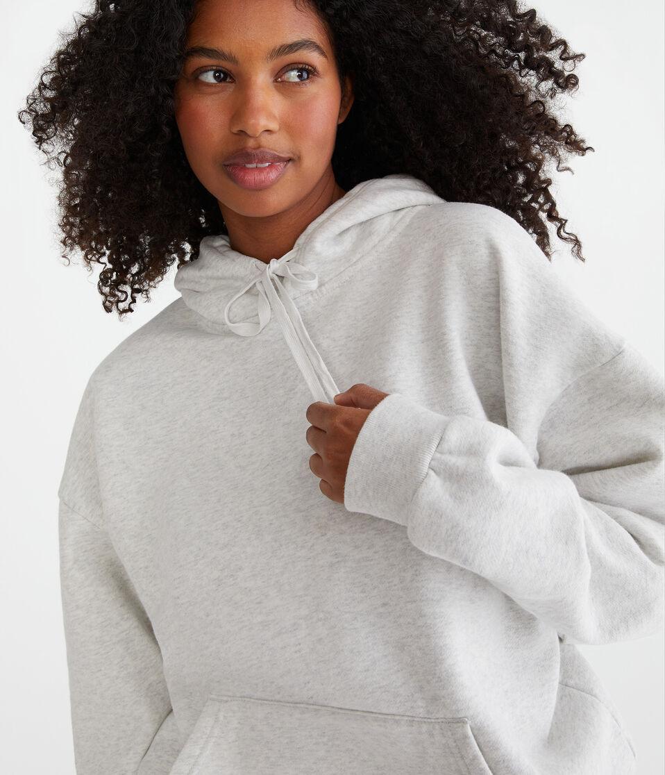 Aéropostale Cloud Soft Pullover Hoodie Lightest Heather Grey