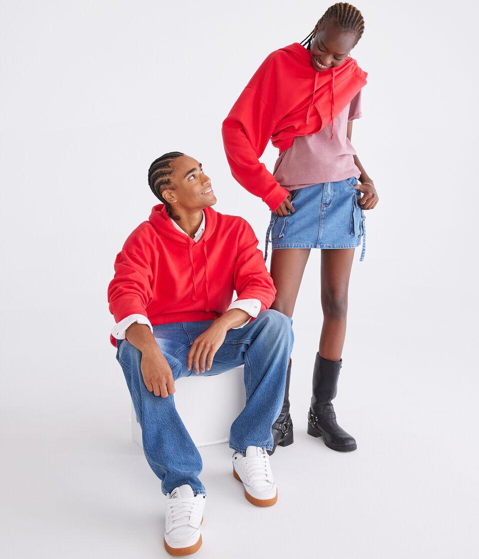 Aéropostale Cloud Soft Pullover Hoodie Lollipop Red