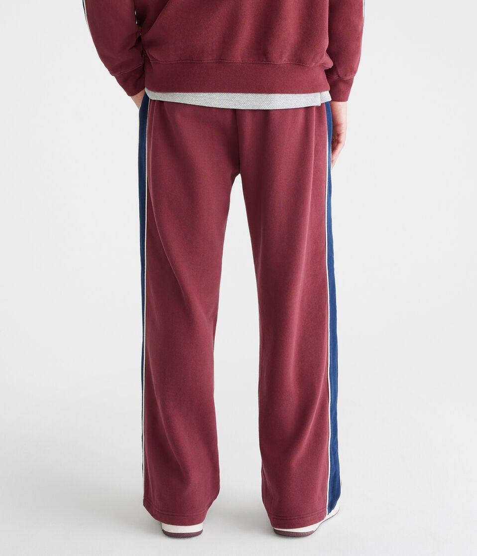 Aéropostale Colorblocked Stripe Straight Leg Sweatpants Copper Brown
