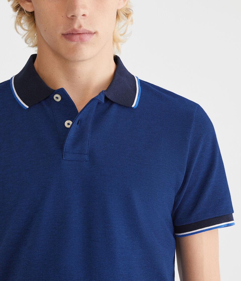 Aéropostale Contrast Tipped Piqué Polo Cottage Blue