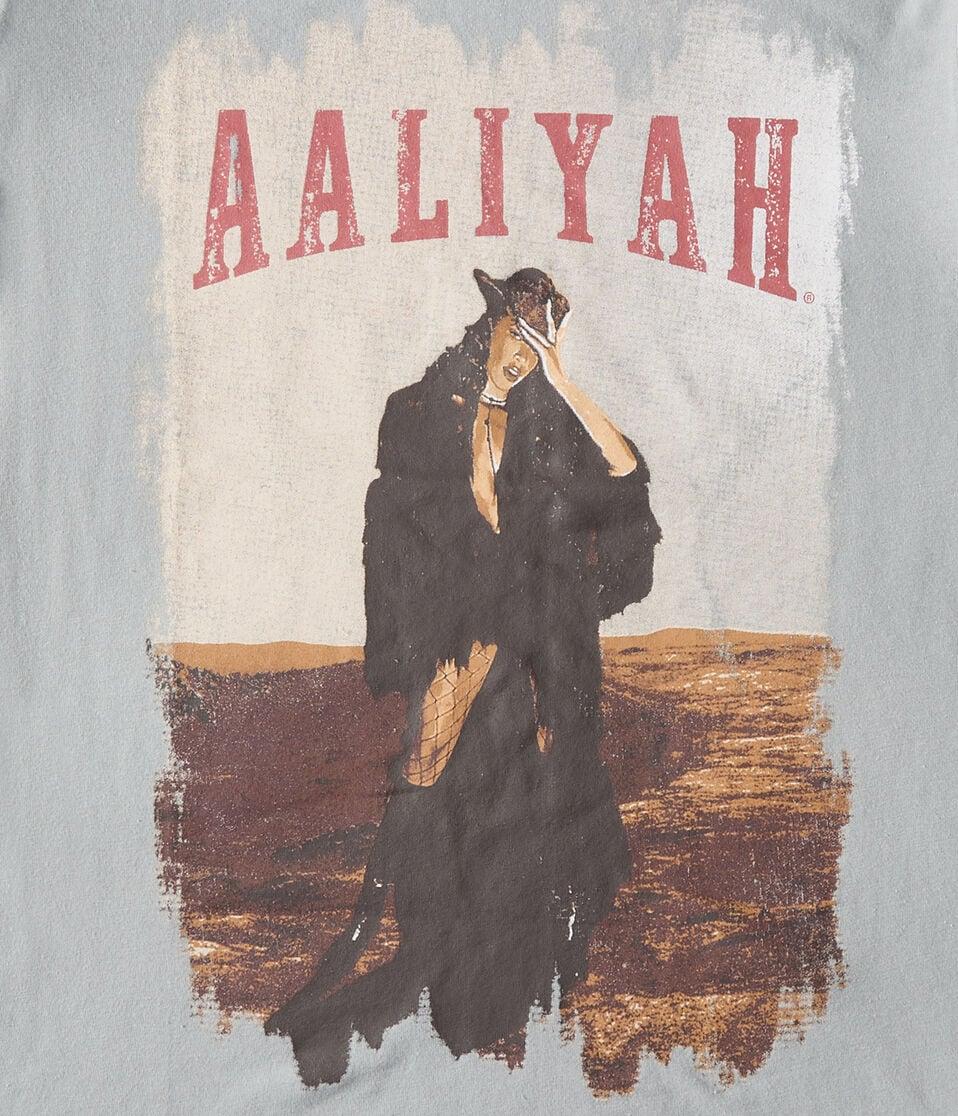 Aéropostale Cowgirl Aaliyah Oversized Graphic Tee Grey
