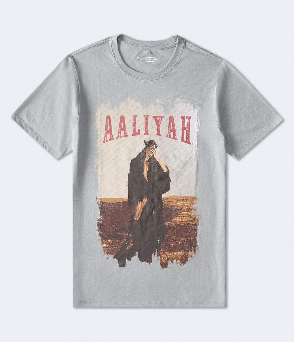 aéropostale Cowgirl Aaliyah Oversized Graphic Tee grey