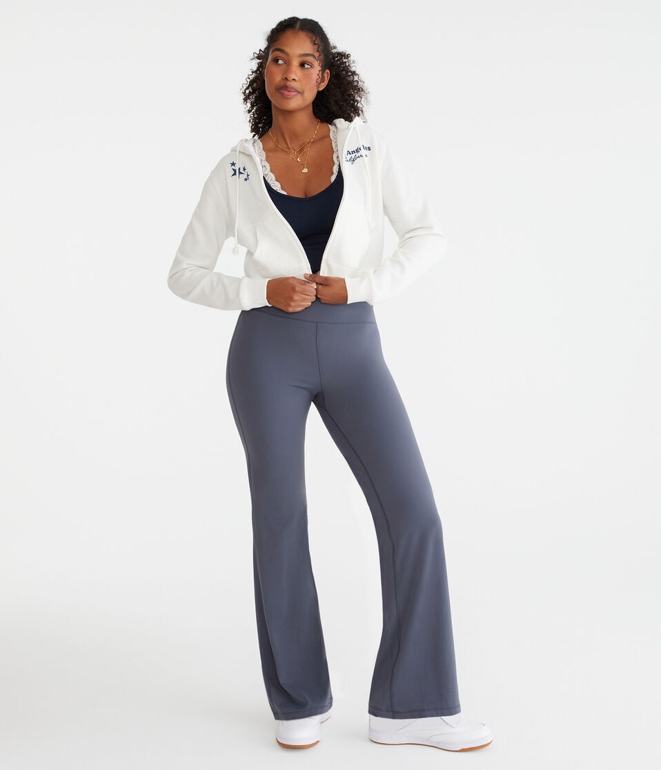 Aéropostale Curvy Air Soft Ultra High-Rise Flare Leggings Pavement