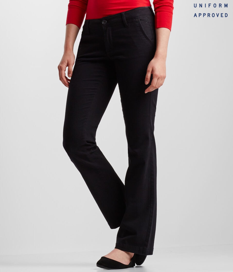 Aéropostale Curvy Classic Stretch-Woven Pants Black