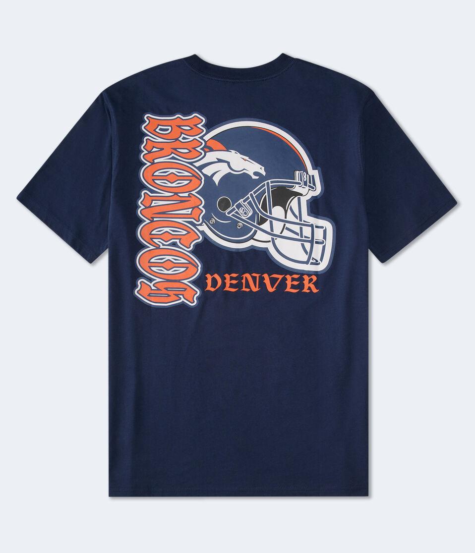 Aéropostale Denver Broncos Helmet Relaxed Graphic Tee Navy