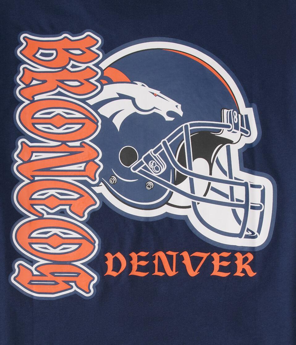 Aéropostale Denver Broncos Helmet Relaxed Graphic Tee Navy