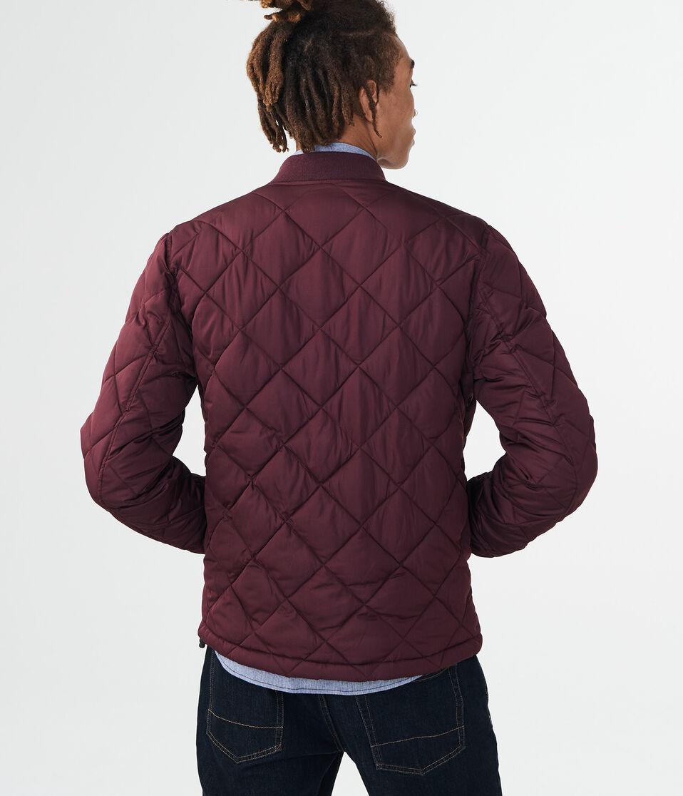 Aéropostale Diamond-Quilted Bomber Jacket Dark Burgundy