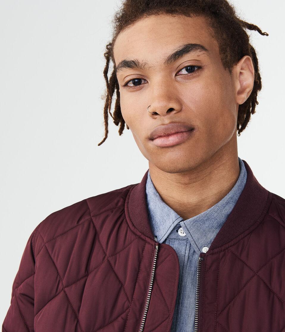 aéropostale Diamond-Quilted Bomber Jacket dark burgundy