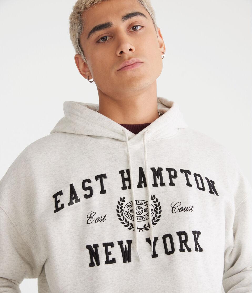 Aéropostale East Hampton New York Pullover Hoodie Lightest Heather Grey
