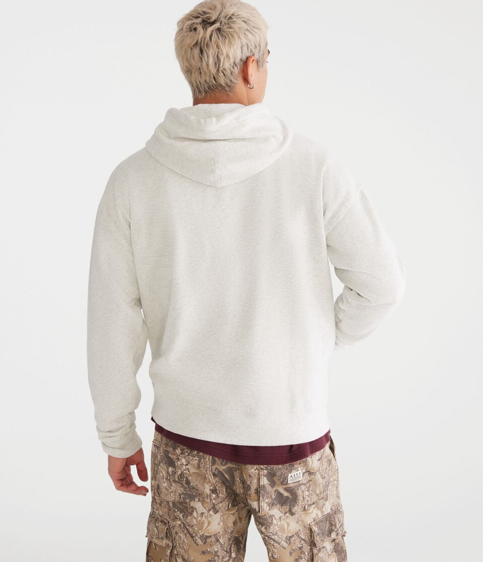 Aéropostale East Hampton New York Pullover Hoodie Lightest Heather Grey