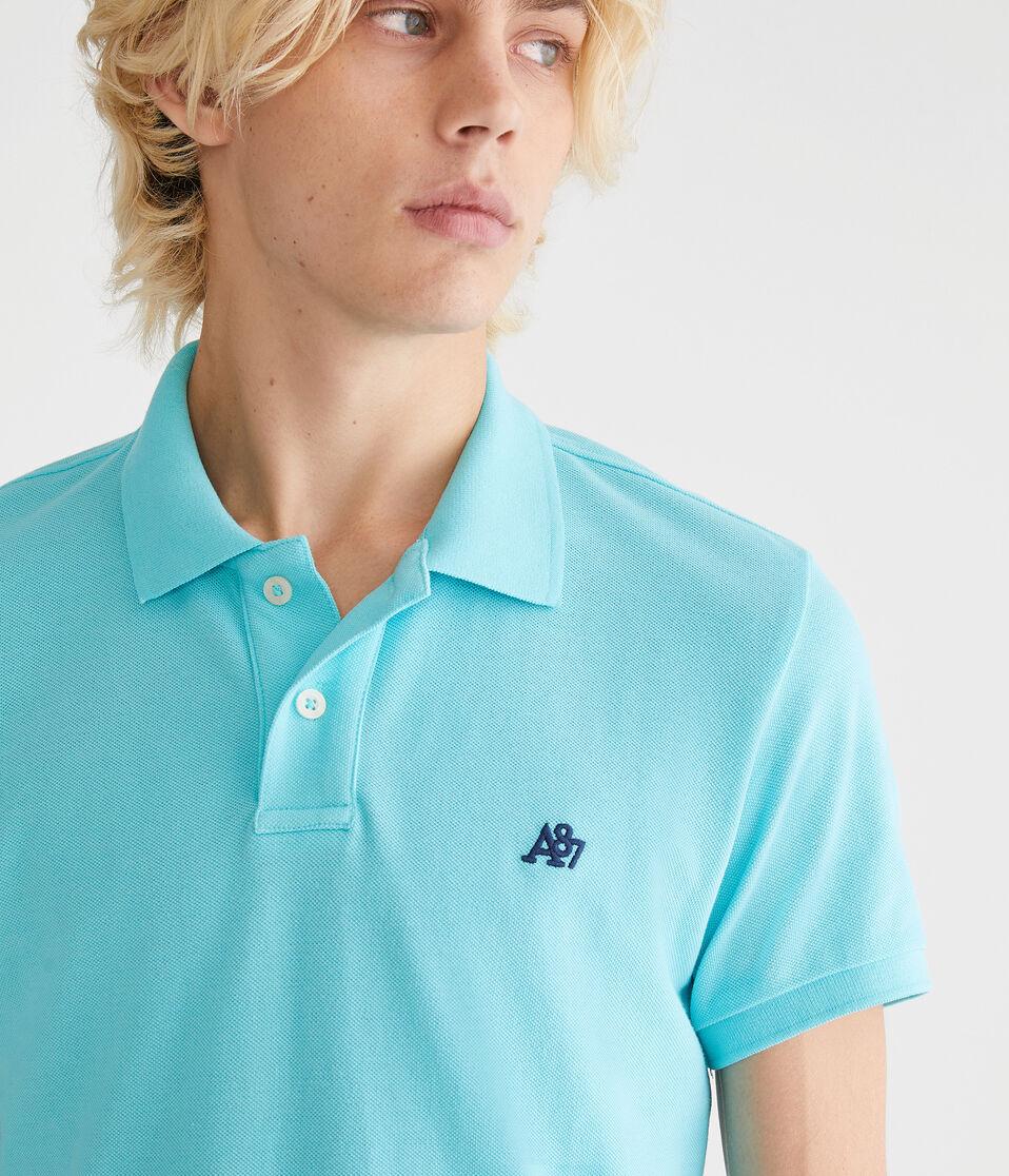 Aéropostale Eco A87 Logo Piqué Polo Turquoise Delight