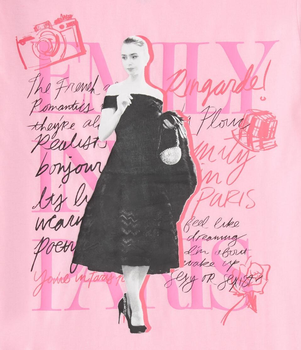 Aéropostale Emily In Paris Oversized Graphic Tee Pink