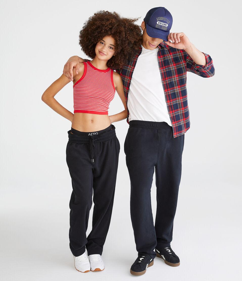 Aéropostale Essentials Straight Leg Sweatpants Black Fox