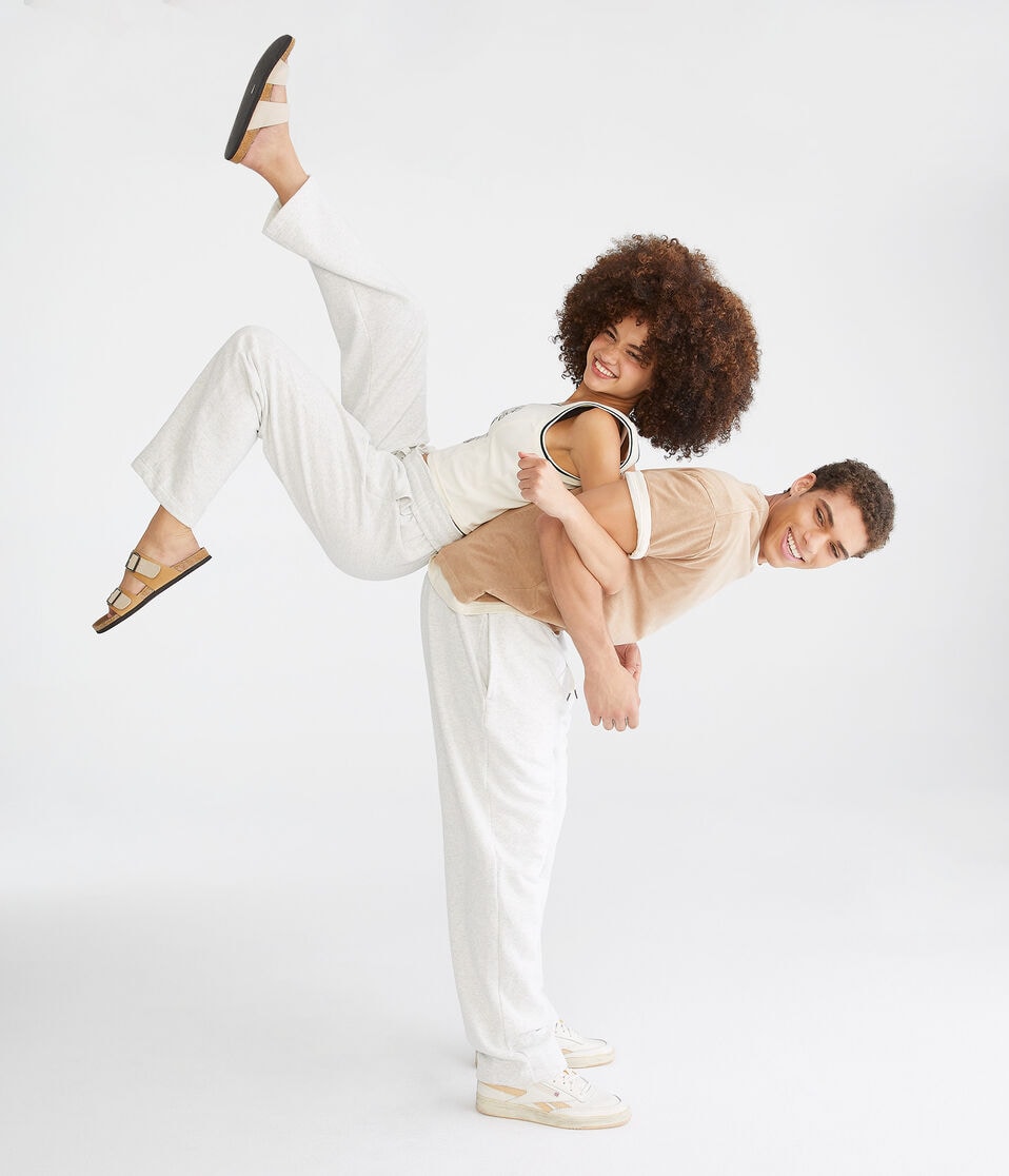 Aéropostale Essentials Straight Leg Sweatpants Lightest Heather Grey