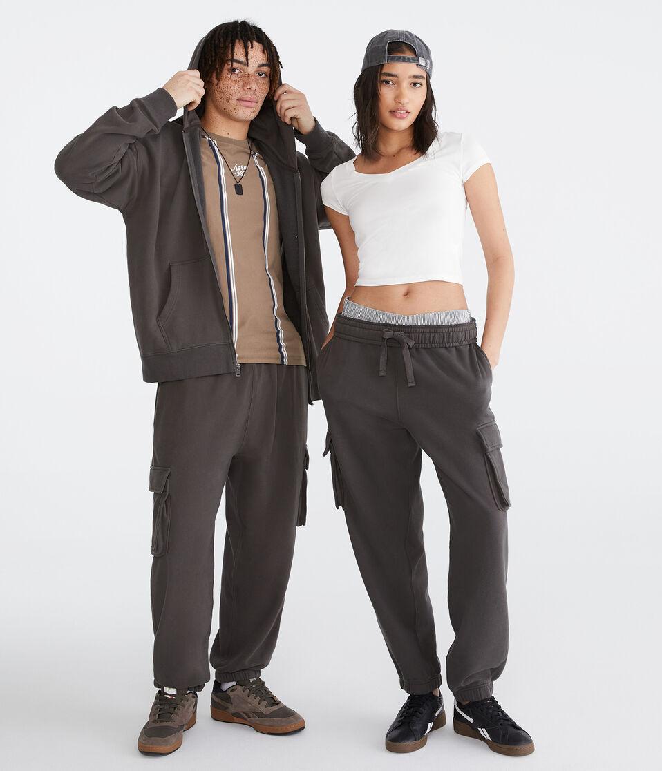 Aéropostale Essentials Washed Cargo Joggers Antique Tin