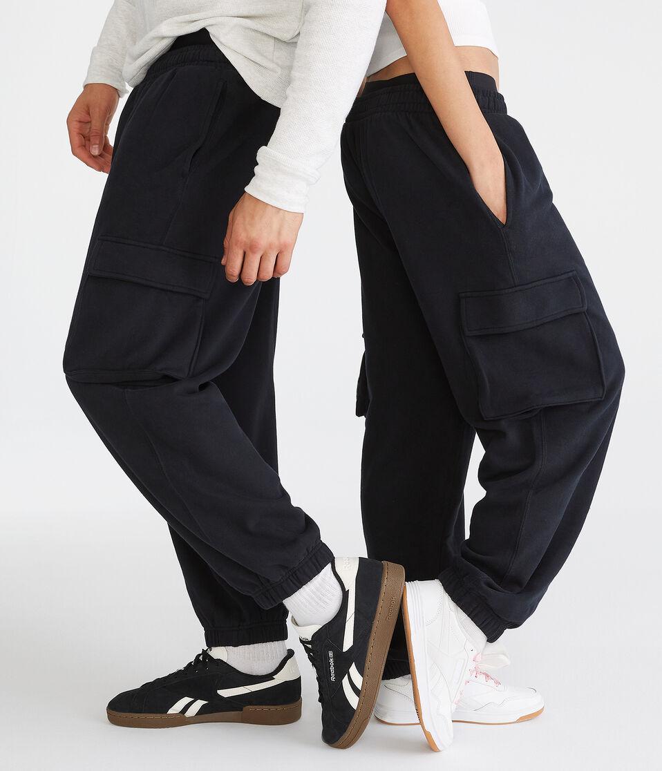 Aéropostale Essentials Washed Cargo Joggers Black Fox