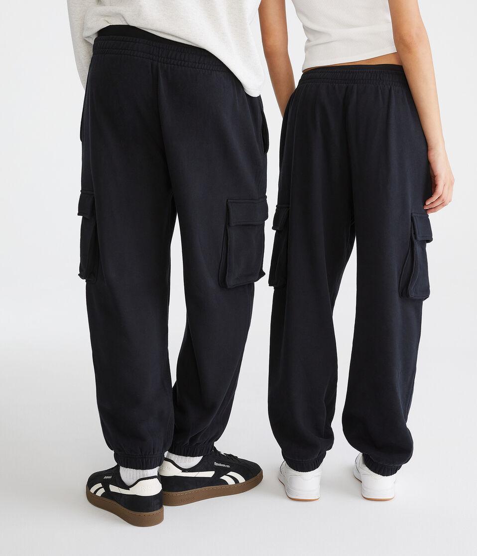 Aéropostale Essentials Washed Cargo Joggers Black Fox