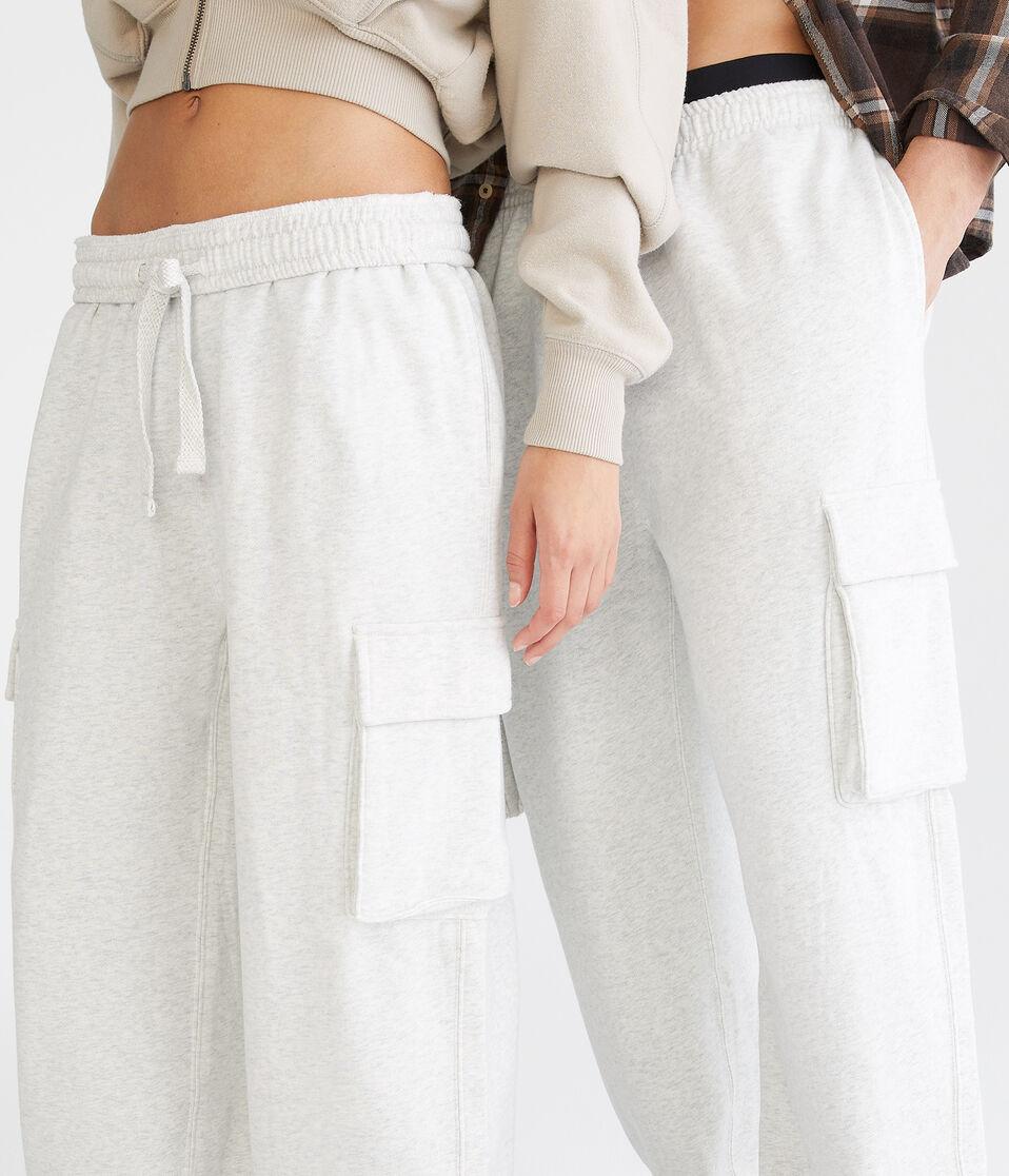 Aéropostale Essentials Washed Cargo Joggers Lightest Heather Grey