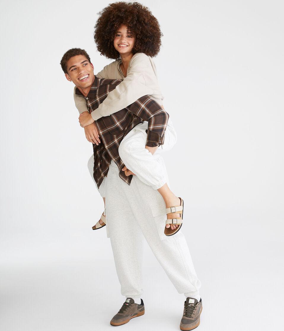 Aéropostale Essentials Washed Cargo Joggers Lightest Heather Grey