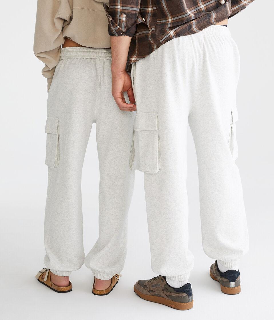 Aéropostale Essentials Washed Cargo Joggers Lightest Heather Grey