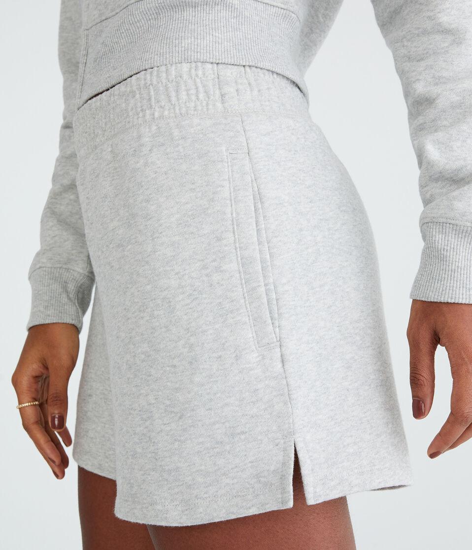 Aéropostale Fleece Slouchy Shorts Light Heather Grey