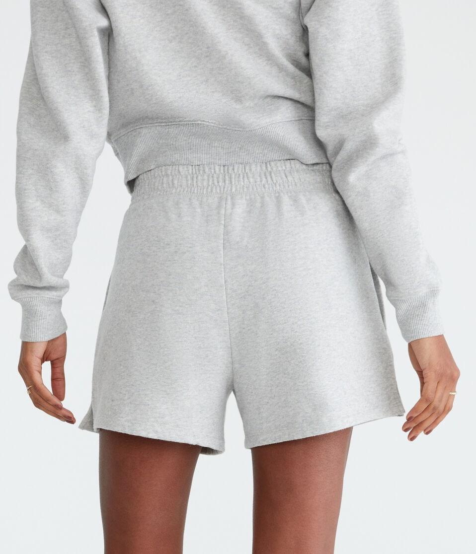 Aéropostale Fleece Slouchy Shorts Light Heather Grey