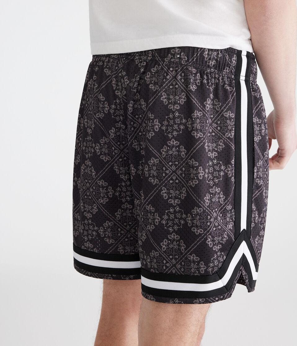 Aéropostale Floral Diamond Print Mesh Shorts 6" Hematite