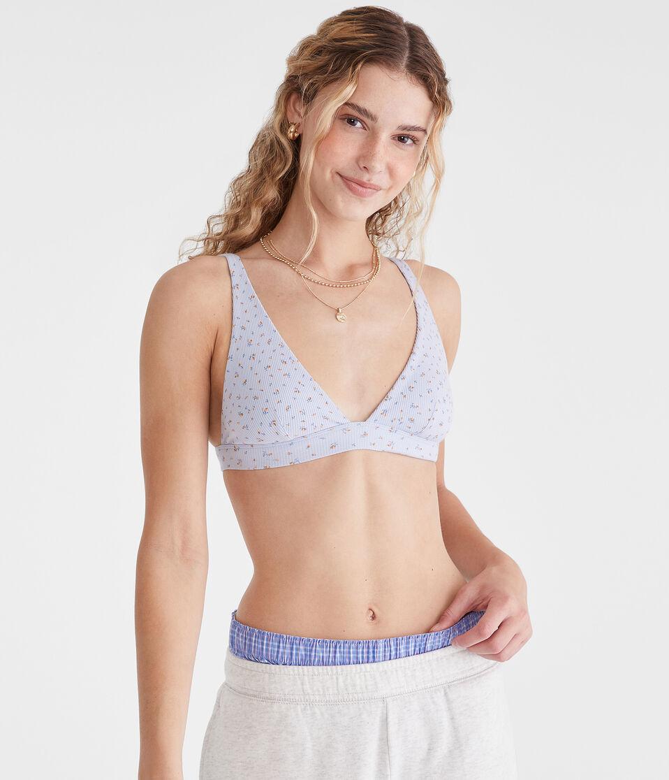 Aéropostale Floral Plunge Triangle Bra Fresh Lavender