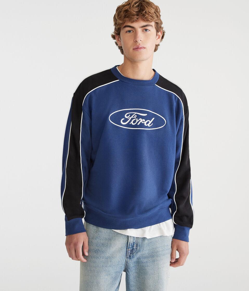 aéropostale Ford Colorblocked Crew Sweatshirt pagoda blue
