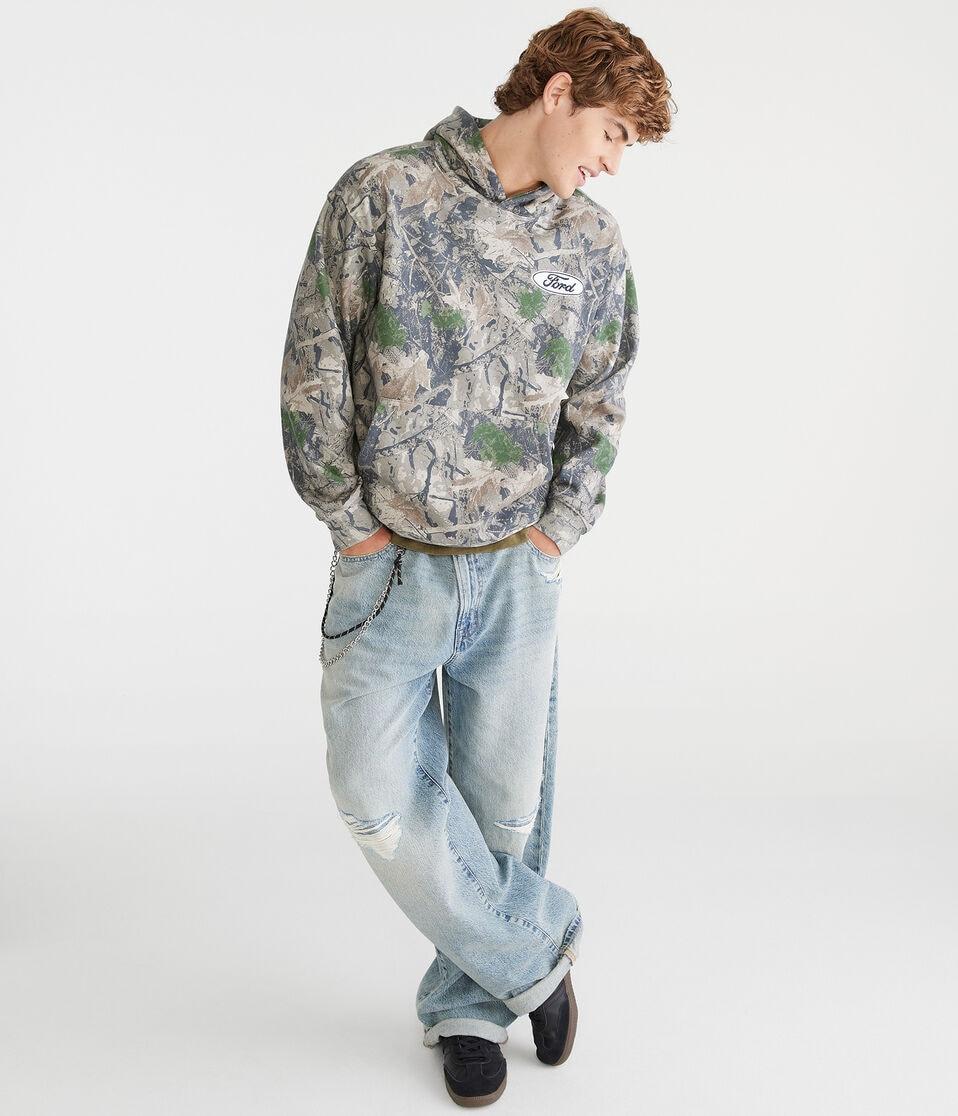 Aéropostale Ford F150 Forest Camo Pullover Hoodie Garland