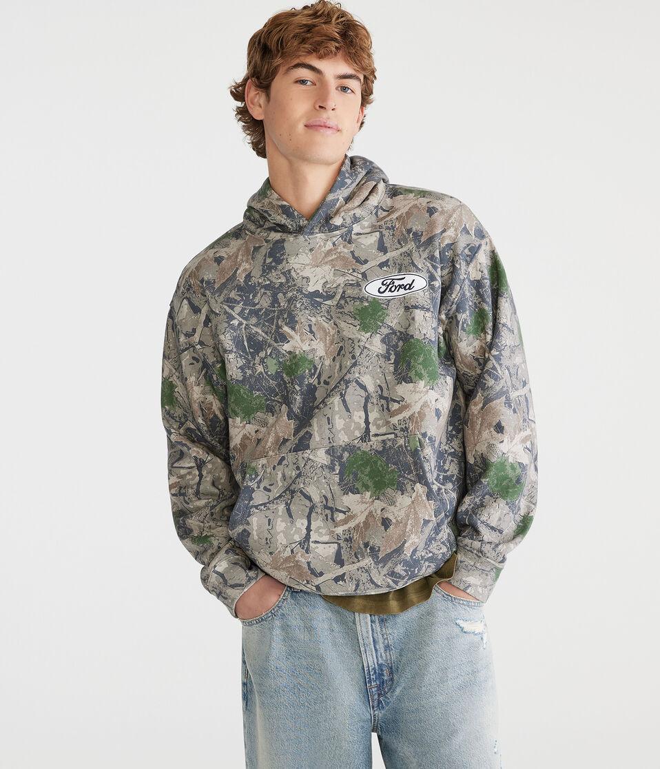 Aéropostale Ford F150 Forest Camo Pullover Hoodie Garland