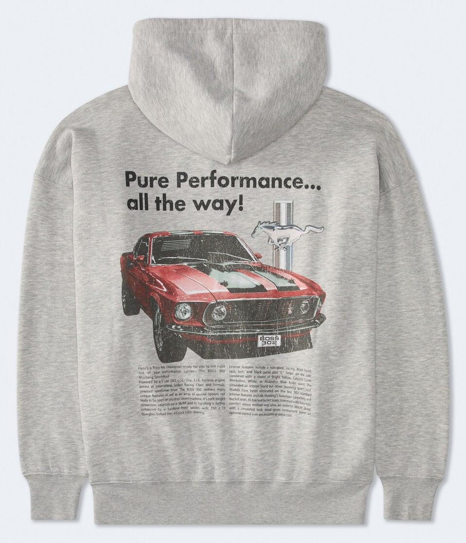 aéropostale Ford Mustang Boss 302 Full-Zip Hoodie light heather grey