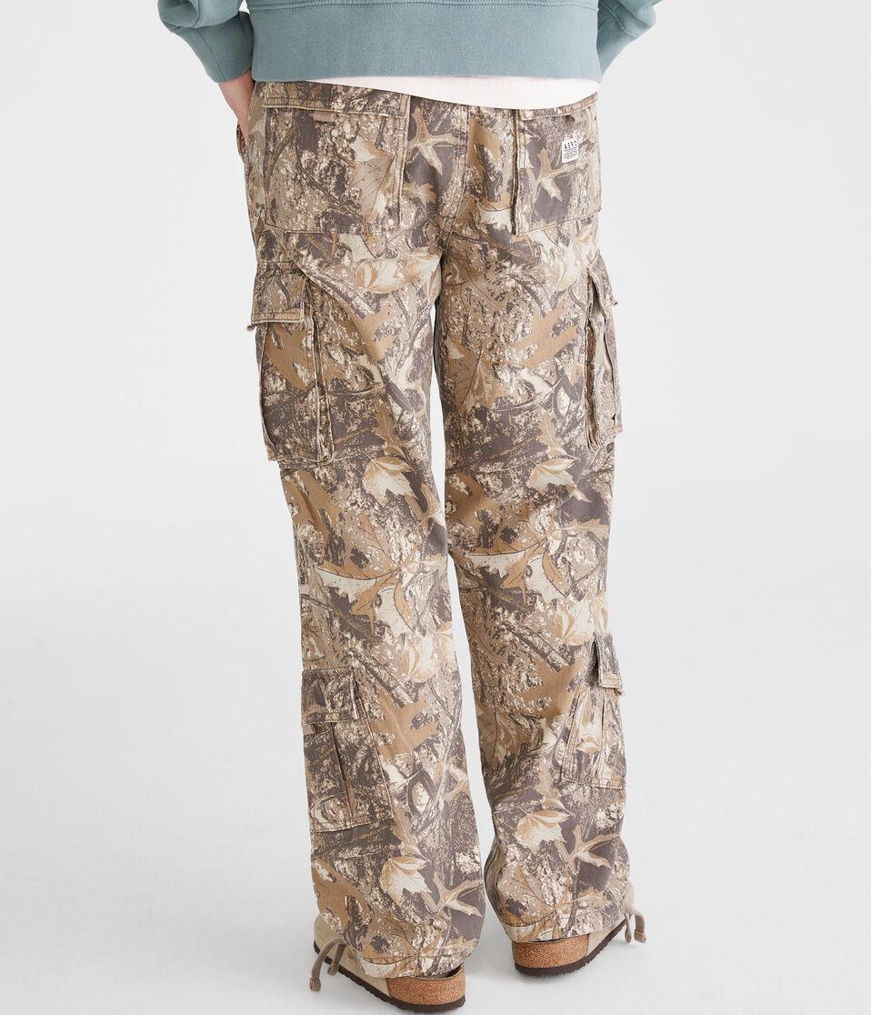 Aéropostale Forest Camo Baggy Cargo Pants Light Brown