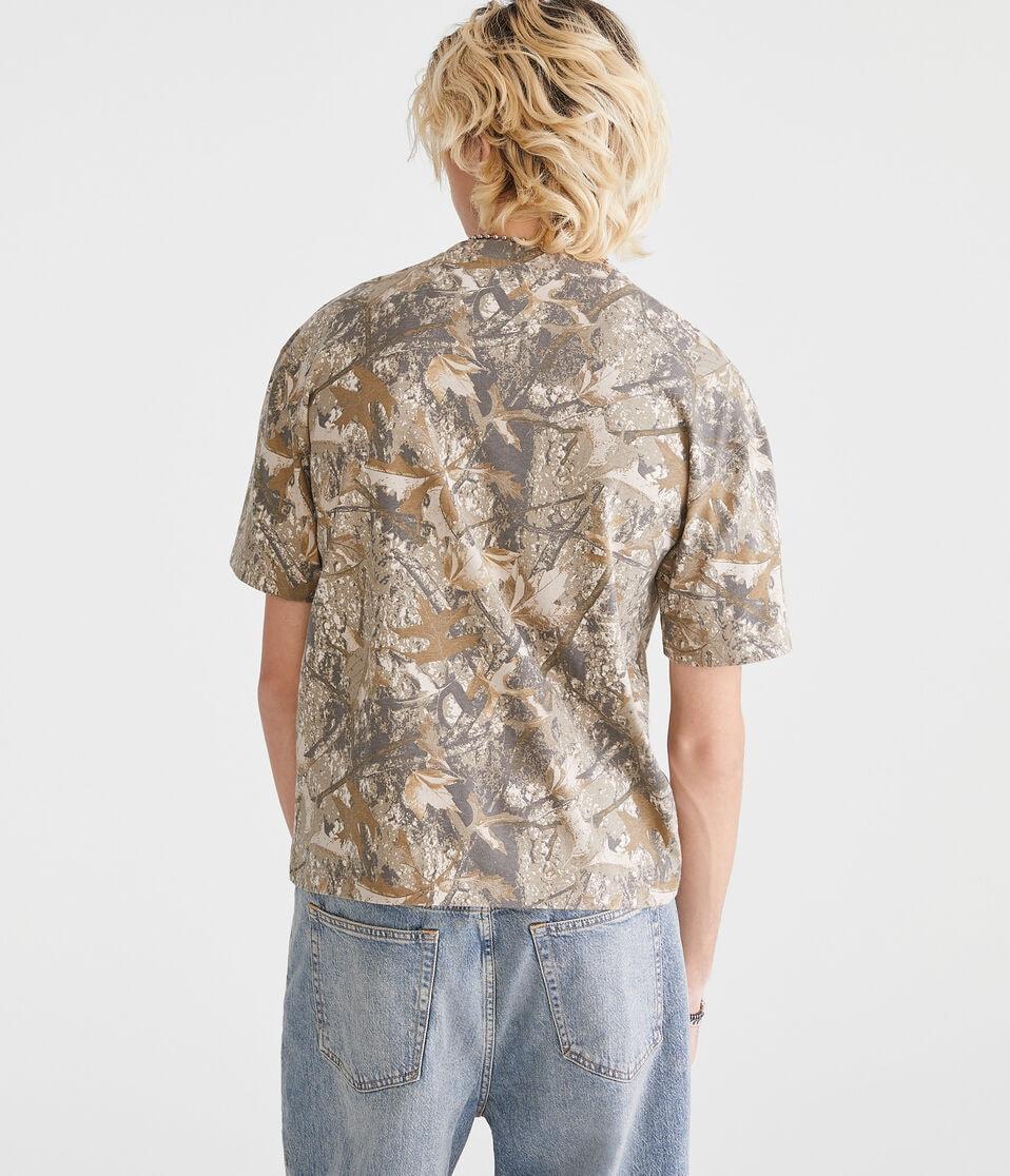 Aéropostale Forest Camo Boxy Fit Graphic Tee Garland