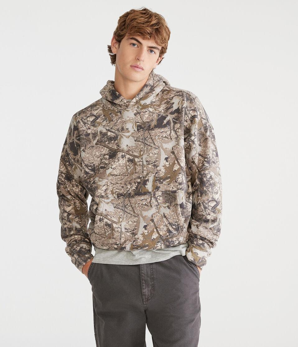 aéropostale Forest Camo Boxy Pullover Hoodie garland