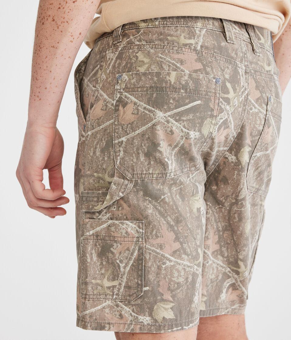 Aéropostale Forest Camo Carpenter Shorts 8" Camo Brown