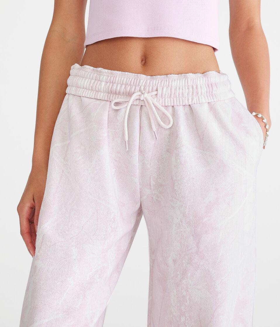 Aéropostale Forest Camo High-Rise Wide Leg Sweatpants Peach Whip