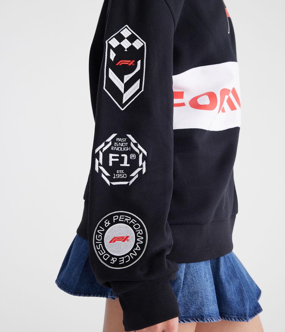 Aéropostale Formula 1® Colorblocked Quarter-Zip Sweatshirt Black