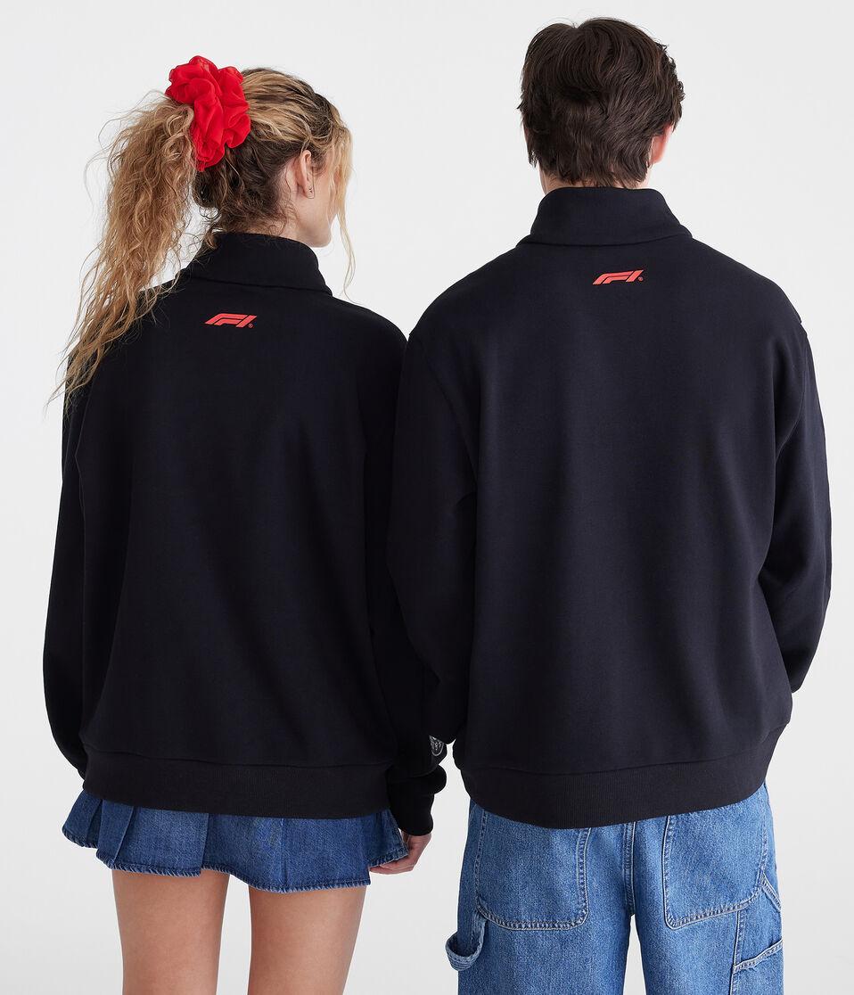 Aéropostale Formula 1® Colorblocked Quarter-Zip Sweatshirt Black