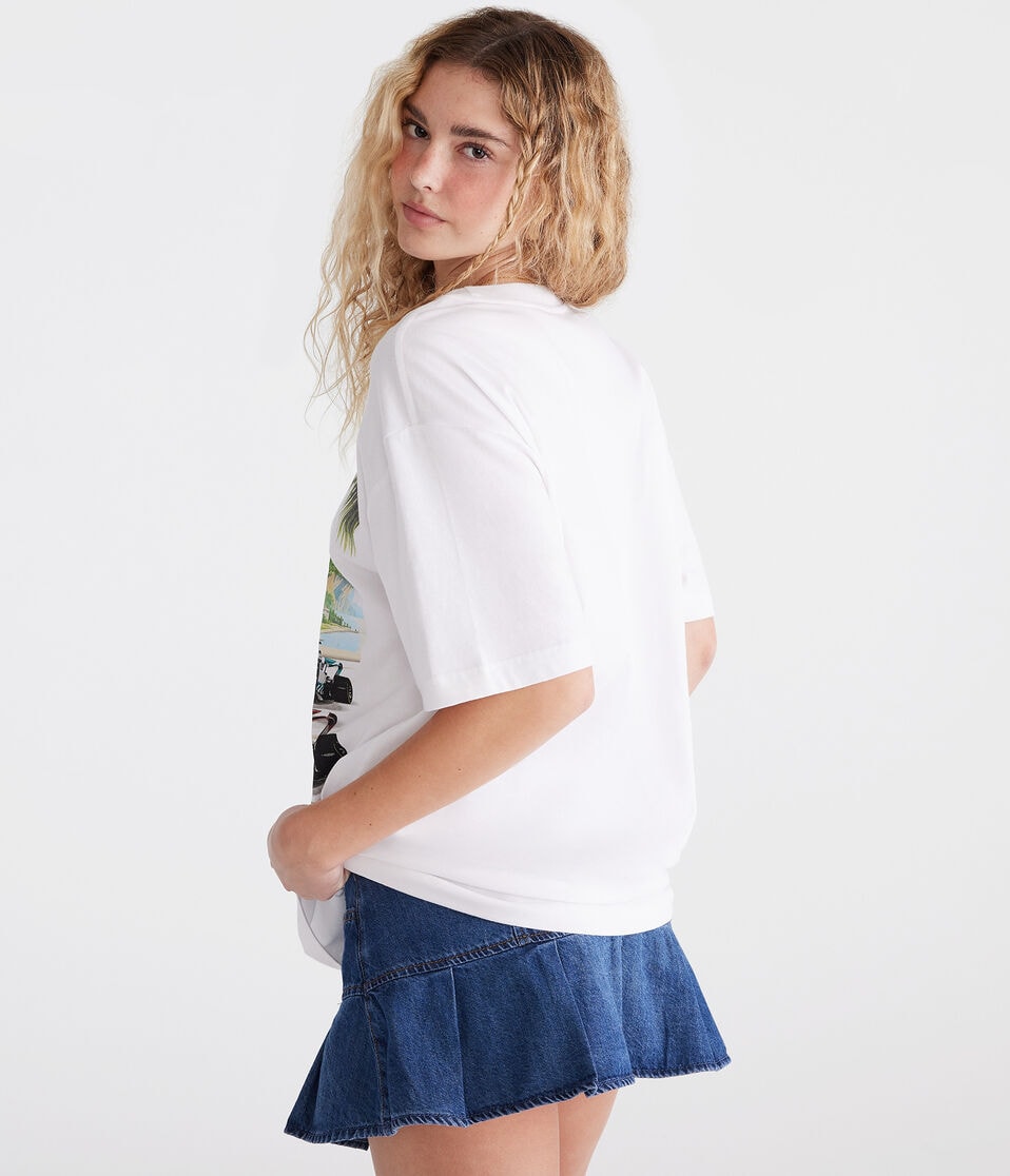 Aéropostale Formula 1® Grand Prix Relaxed Graphic Tee Bleach